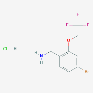 molecular formula C9H10BrClF3NO B1485825 4-Bromo-2-(2,2,2-trifluoroethoxy)benzylamine hydrochloride CAS No. 2203015-84-1