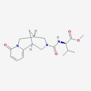 molecular formula C18H25N3O4 B14858254 methyl (2R)-3-methyl-2-[[(1S,9R)-6-oxo-7,11-diazatricyclo[7.3.1.02,7]trideca-2,4-diene-11-carbonyl]amino]butanoate 
