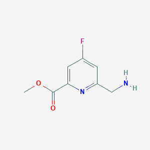 molecular formula C8H9FN2O2 B14858285 Methyl 6-(aminomethyl)-4-fluoropyridine-2-carboxylate 