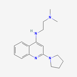 molecular formula C17H24N4 B14858389 N',N'-Dimethyl-N-(2-(pyrrolidin-1-yl)quinolin-4-yl)ethane-1,2-diamine 