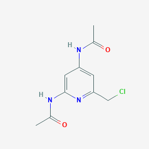 molecular formula C10H12ClN3O2 B14858610 N-[2-(Acetylamino)-6-(chloromethyl)pyridin-4-YL]acetamide CAS No. 1393568-52-9