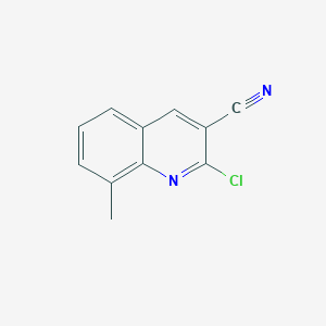 molecular formula C11H7ClN2 B148587 2-Chloro-8-methylquinoline-3-carbonitrile CAS No. 136812-21-0