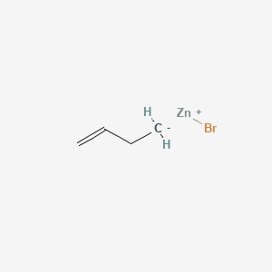 molecular formula C4H7BrZn B14858729 bromozinc(1+);but-1-ene 