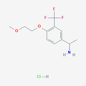 B1485874 1-[4-(2-Methoxyethoxy)-3-trifluoromethylphenyl]-ethylamine hydrochloride CAS No. 2206608-09-3