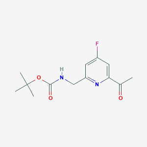 molecular formula C13H17FN2O3 B14858756 Tert-butyl (6-acetyl-4-fluoropyridin-2-YL)methylcarbamate CAS No. 1393547-20-0