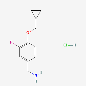 molecular formula C11H15ClFNO B1485884 4-Cyclopropylmethoxy-3-fluoro-benzylamine hydrochloride CAS No. 2206610-59-3
