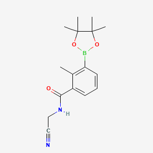 molecular formula C16H21BN2O3 B1485887 N-(Cyanomethyl)-2-methyl-3-(4,4,5,5-tetramethyl-1,3,2-dioxaborolan-2-yl)benzamide CAS No. 1912447-05-2