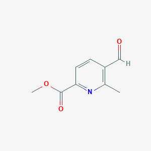 molecular formula C9H9NO3 B14858957 Methyl 5-formyl-6-methylpyridine-2-carboxylate CAS No. 1260669-98-4