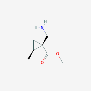 molecular formula C9H17NO2 B1485899 Ethyl (1S,2S)-1-(aminomethyl)-2-ethylcyclopropane-1-carboxylate CAS No. 2166117-85-5