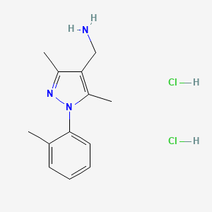 B1485906 1-[3,5-Dimethyl-1-(2-methylphenyl)-1h-pyrazol-4-yl]methanamine dihydrochloride CAS No. 2108832-00-2