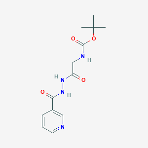 molecular formula C13H18N4O4 B1485908 tert-Butyl 2-oxo-2-[2-(3-pyridinylcarbonyl)hydrazino]ethylcarbamate CAS No. 2206966-63-2