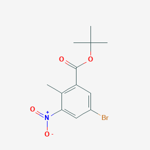 molecular formula C12H14BrNO4 B1485917 Tert-butyl 5-bromo-2-methyl-3-nitrobenzoate CAS No. 2205384-88-7
