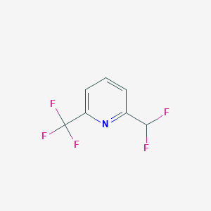 molecular formula C7H4F5N B14859281 2-(Difluoromethyl)-6-(trifluoromethyl)pyridine 
