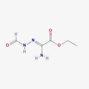 molecular formula C5H9N3O3 B14859358 ethyl (2Z)-amino(formylhydrazono)acetate 