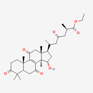 molecular formula C32H46O7 B14859548 ethyl (2R)-6-[(10S,13R,14R,15S,17R)-15-hydroxy-4,4,10,13,14-pentamethyl-3,7,11-trioxo-1,2,5,6,12,15,16,17-octahydrocyclopenta[a]phenanthren-17-yl]-2-methyl-4-oxoheptanoate 