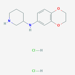 molecular formula C13H20Cl2N2O2 B1485962 N-(2,3-Dihydro-1,4-benzodioxin-6-yl)-3-piperidinamine dihydrochloride CAS No. 2204054-01-1