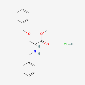 molecular formula C18H22ClNO3 B14859659 N-Benzyl-O-benzyl-L-serine methyl ester hydrochloride 
