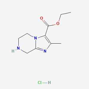 Ethyl 2-methyl-5,6,7,8-tetrahydroimidazo[1,2-a]pyrazine-3-carboxylate hydrochloride