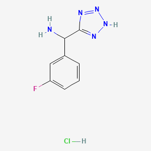 (3-Fluorophenyl)(1H-1,2,3,4-tetraazol-5-yl)methanamine hydrochloride