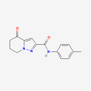 molecular formula C15H15N3O2 B14859846 N-(4-methylphenyl)-4-oxo-4,5,6,7-tetrahydropyrazolo[1,5-a]pyridine-2-carboxamide 