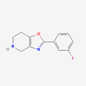 molecular formula C12H11FN2O B14859927 2-(3-Fluorophenyl)-4,5,6,7-tetrahydrooxazolo[4,5-C]pyridine 