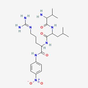 molecular formula C23H38N8O5 B14859940 2-[(2-amino-3-methylbutanoyl)amino]-N-[5-(diaminomethylideneamino)-1-(4-nitroanilino)-1-oxopentan-2-yl]-4-methylpentanamide 