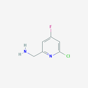 molecular formula C6H6ClFN2 B14860129 (6-Chloro-4-fluoropyridin-2-YL)methylamine 