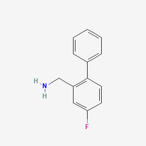 molecular formula C13H12FN B14860150 (4-Fluorobiphenyl-2-yl)methanamine 