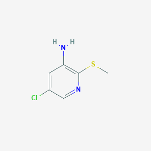 molecular formula C6H7ClN2S B14860161 5-Chloro-2-(methylthio)pyridin-3-amine CAS No. 886373-90-6