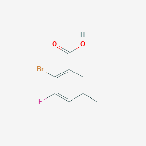 molecular formula C8H6BrFO2 B14860170 2-Bromo-3-fluoro-5-methylbenzoic acid 