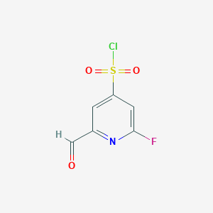 molecular formula C6H3ClFNO3S B14860174 2-Fluoro-6-formylpyridine-4-sulfonyl chloride 