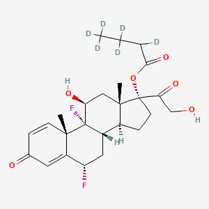 molecular formula C25H32F2O6 B14860346 21-Desacetyl difluprednate-d6 