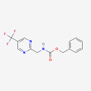 molecular formula C14H12F3N3O2 B14860397 Benzyl [5-(trifluoromethyl)pyrimidin-2-YL]methylcarbamate 