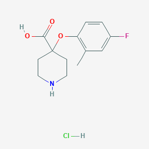 4-(4-Fluoro-2-methylphenoxy)-4-piperidinecarboxylic acid hydrochloride