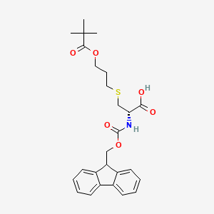 molecular formula C26H31NO6S B14860612 Fmoc-D-Cys(tert-butoxycarnylpropyl)-OH 