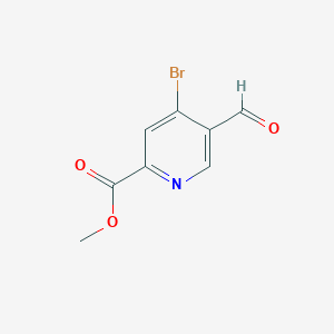 molecular formula C8H6BrNO3 B14860617 Methyl 4-bromo-5-formylpyridine-2-carboxylate 