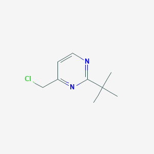 molecular formula C9H13ClN2 B14860691 2-Tert-butyl-4-(chloromethyl)pyrimidine 