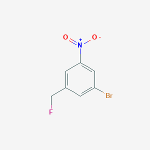 molecular formula C7H5BrFNO2 B14860701 3-Bromo-5-nitrobenzyl fluoride 