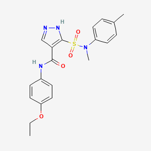 molecular formula C20H22N4O4S B14860806 N-(4-ethoxyphenyl)-5-[methyl(4-methylphenyl)sulfamoyl]-1H-pyrazole-4-carboxamide 