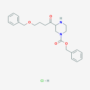 molecular formula C23H29ClN2O4 B1486085 Benzyl 3-[4-(benzyloxy)butanoyl]-1-piperazinecarboxylate hydrochloride CAS No. 2203070-85-1