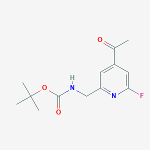 molecular formula C13H17FN2O3 B14860855 Tert-butyl (4-acetyl-6-fluoropyridin-2-YL)methylcarbamate 