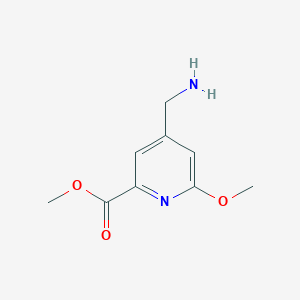 molecular formula C9H12N2O3 B14860915 Methyl 4-(aminomethyl)-6-methoxypyridine-2-carboxylate 