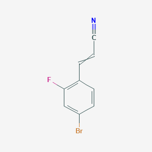 molecular formula C9H5BrFN B14861018 3-(4-Bromo-2-fluorophenyl)prop-2-enenitrile 