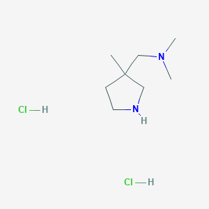 molecular formula C8H20Cl2N2 B1486105 N,N-Dimethyl(3-methyl-3-pyrrolidinyl)methanamine dihydrochloride CAS No. 2204962-27-4