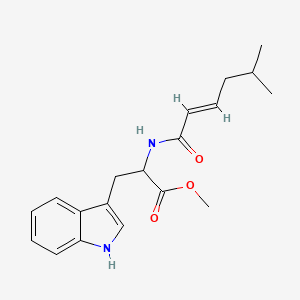 molecular formula C19H24N2O3 B14861074 Methyl 3-indol-3-YL-2-(5-methylhex-2-enoylamino)propanoate 