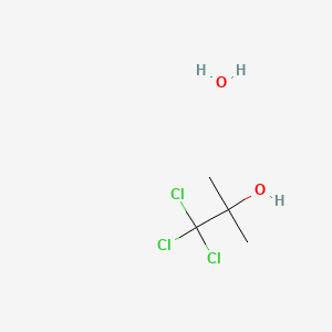 molecular formula C4H11Cl3O2 B14861269 Molecular hydrogen;1,1,1-trichloro-2-methylpropan-2-ol;hydrate 