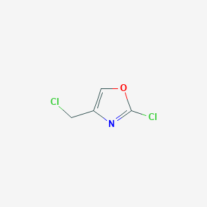 molecular formula C4H3Cl2NO B14861291 2-Chloro-4-(chloromethyl)-1,3-oxazole 