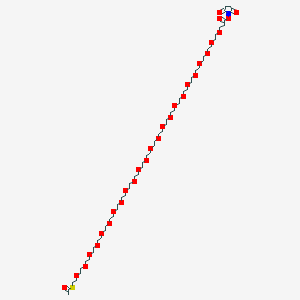 molecular formula C57H107NO29S B14861309 PEG24-SATA (S-acetyl-PEG24-NHS ester) 
