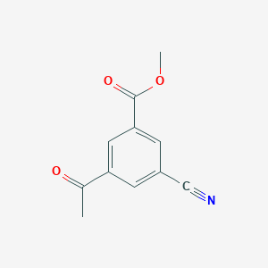 molecular formula C11H9NO3 B14861324 Methyl 3-acetyl-5-cyanobenzoate 