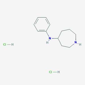 molecular formula C12H20Cl2N2 B1486133 N-(4-Azepanyl)-N-phenylamine dihydrochloride CAS No. 2203716-42-9